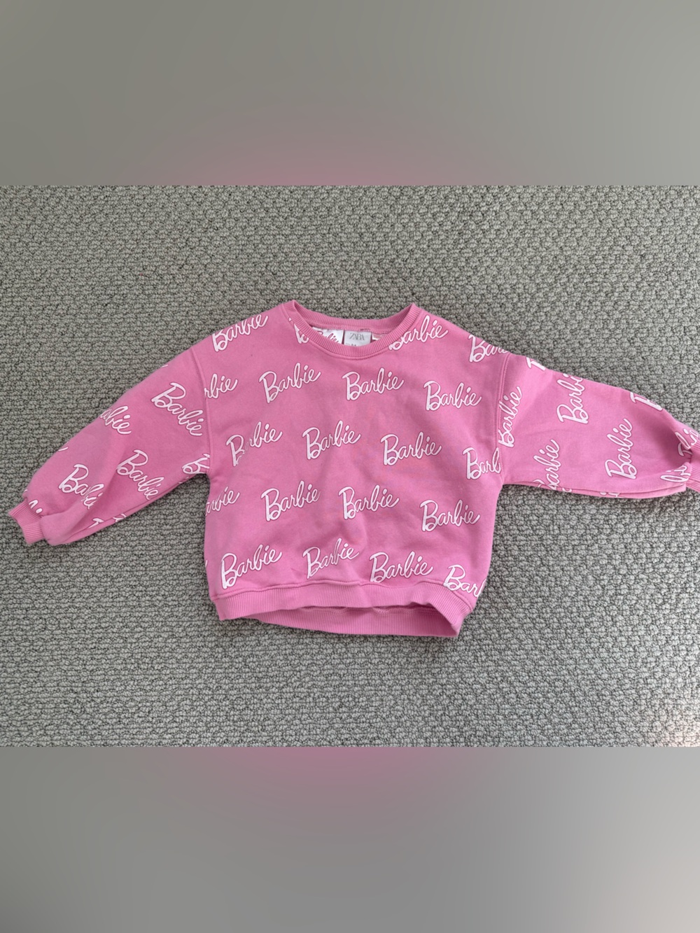 Zara Pink Barbie Logo Sweatshirt